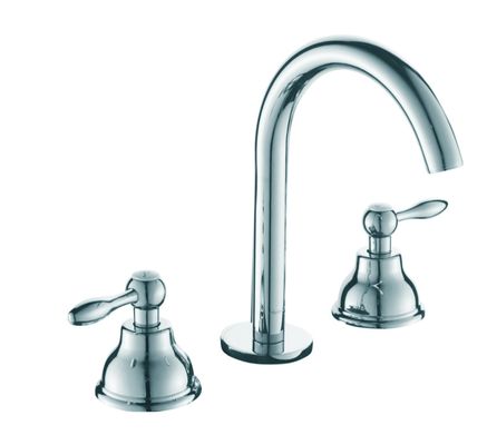 Yeni Stil Klasik Lüks Çift El 3 Delik Bakır Antik Lavabo Muslukları Seramik El ile