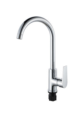 Chrome Brass Soğuk ve Sıcak OEM Mutfak Lavabo Karıştırıcı Musluklar Tek Çap