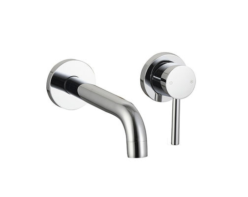 Yuvarlak Klasik Duvarda Tek Kılavuz Banyo Karıştırıcı Musluk Banyo Chrome Brass