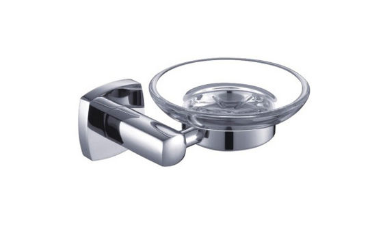 Cam Banyo Aksesuarları Chrome OEM Bakır Temel Kare Bakır Sabun Tabak Sahibi