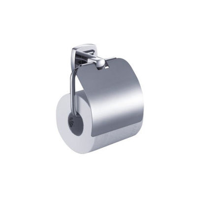 Banyo Tek Tuvalet Rulo Kağıt Sahibi Bakır Chrome Rengi OEM Bakır Alt Çaplı Eğimli Tasarımla