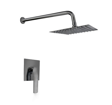 Tek kaldıraç duvara gizlenmiş banyo duş karıştırıcı tabanca metal banyo tunç musluk soğuk ve sıcak baş duş yağmur duş OEM