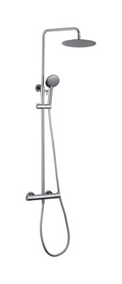 Sıcaklık ayarlanabilir termostatik musluklar Duş Açık Karıştırıcı Sütun Set Chrome Brass
