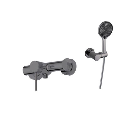 Silah Metal Bakır Banyo Duş Muslukları Tek Kaldırıcı Halkalı Knurl El