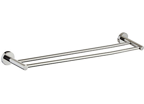 Duvar Montajı Banyo Aksesuarları Seti Chrome Finishing Havlu Çubuğu Modern Havlu Rayı Çift Havlu Çubuğu