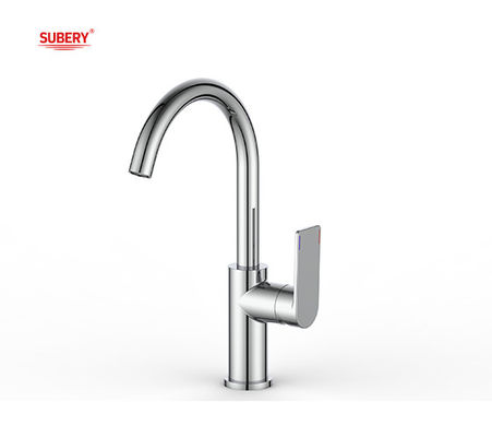 Chrome Brass Soğuk ve Sıcak OEM Mutfak Lavabo Karıştırıcı Musluklar Tek Çap