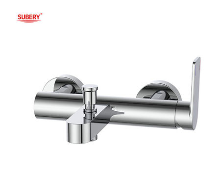 OEM Tek kaldıraçlı banyo küveti banyo duş musluk karıştırıcı banyo Chrome ODM yuvarlak klasik tasarım