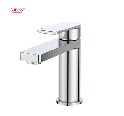 Chrome Brass Banyo Banyo Karıştırıcı Muslukları Soğuk ve Sıcak Su OEM Tek Kılavuz