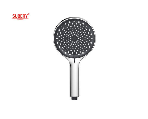 ABS plastik 3 fonksiyon el duş sütunu krom banyo yeni sıvı silikon nozel yuvarlak kolay temiz OEM