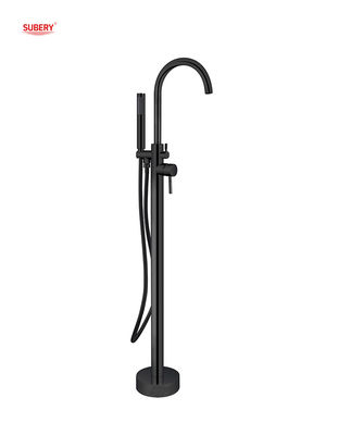 Matt Black Brass Diverter Tek Kaldırma Yerine Taşıyan Bağımsız Banyo Muslukları