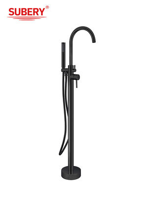 Matt Black Brass Diverter Tek Kaldırma Yerine Taşıyan Bağımsız Banyo Muslukları