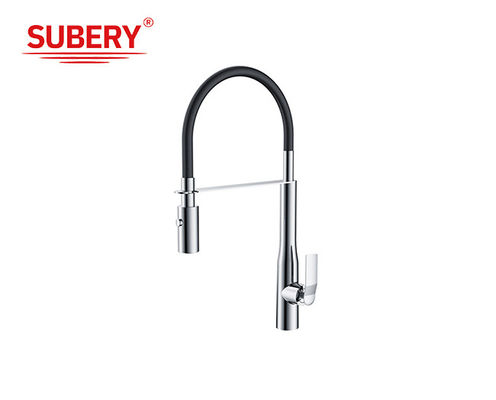 Modern Tek Kılavuzlu Chrome Bakır Mutfak Lavabo Muslukları OEM