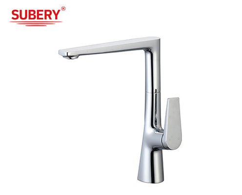 Soğuk ve Sıcak OEM Mutfak Lavabo Muslukları Hrom Brass Tek Kol