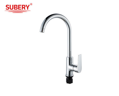 Chrome Brass Soğuk ve Sıcak OEM Mutfak Lavabo Karıştırıcı Musluklar Tek Çap