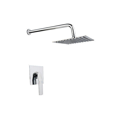 Tek kaldıraç duvar içi banyo veya duş karıştırıcı yağmur duş ve el duşlu banyo krom tunç musluk OEM