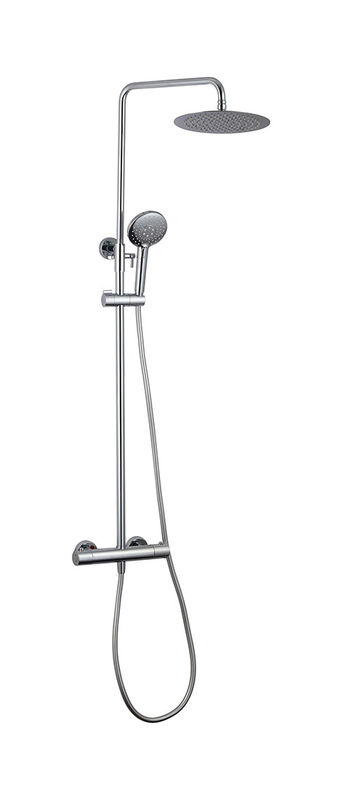 Chrome Color Brass Termostatik Tub Duş Musluk OEM Yuvarlak Klasik