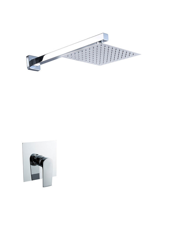Tek kaldıraç duvara gizlenmiş banyo duş karıştırıcı chome banyo tunç musluk soğuk ve sıcak baş duş OEM