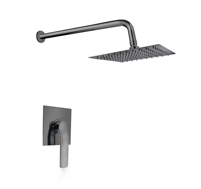 Tek kaldıraç duvara gizlenmiş banyo duş karıştırıcı tabanca metal banyo tunç musluk soğuk ve sıcak baş duş yağmur duş OEM