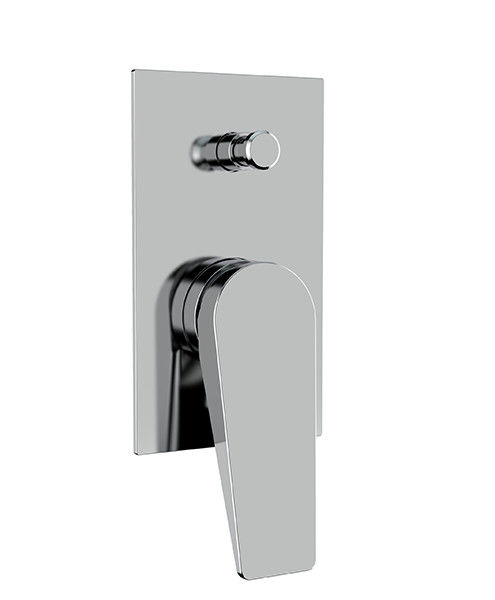 Duvar içi banyo veya duş karıştırıcısı için gizli tek kaldıraçlı dönüştürücü banyo krom tunç yağmur musluğu OEM