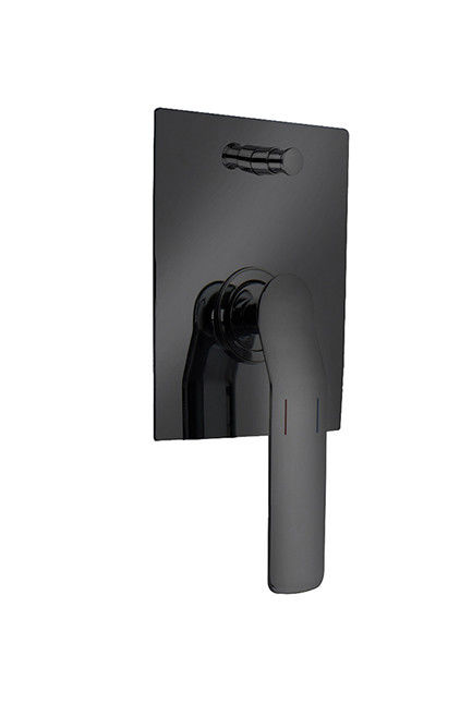 Tek kaldıraç gizli 2 yönlü duvar içi banyo duş karıştırıcı yönlendirici matt siyah banyo tunç musluk OEM yağmur duş baş duş
