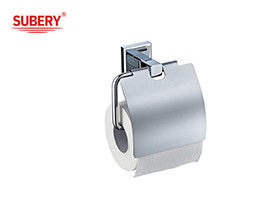 Bakır tek tuvalet kağıt tutarı banyo yüksek kaliteli krom rengi OEM bakır taban kare tasarım
