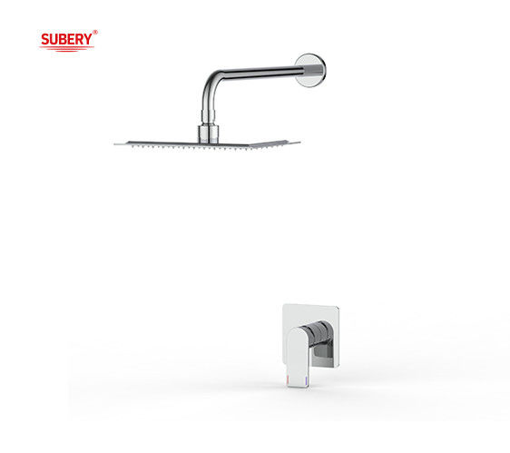 Tek kaldıraç duvar içi banyo veya duş karıştırıcı yağmur duş ve el duşlu banyo krom tunç musluk OEM
