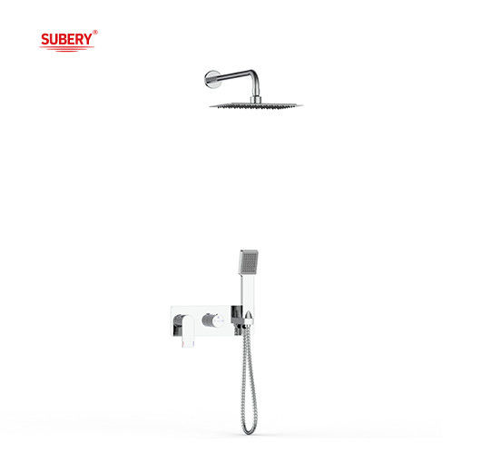 Tek kaldıraç Duvarda Gizli Banyo veya Duş Karıştırıcısı Diverterle Yağmur Duşu El Duş Banyo Matt Siyah Bakır Musluk Musluk