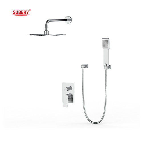 Tek kaldıraç Duvarda Gizli Banyo veya Duş Karıştırıcısı Diverterle Yağmur Duşu El Duş Banyo Matt Siyah Bakır Musluk Musluk