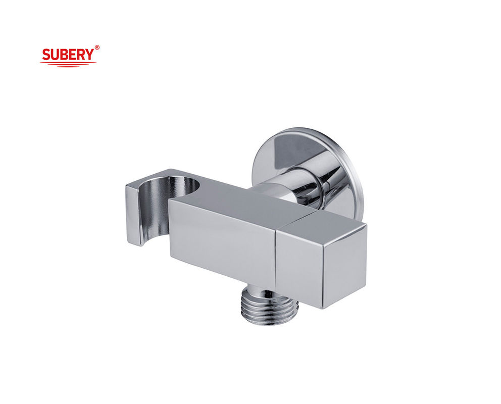 Brass Shattaf Halder Valve Handle Bidet Duş püskürtücüsü Holder Banyo Tuvaleti Chrome Square OEM