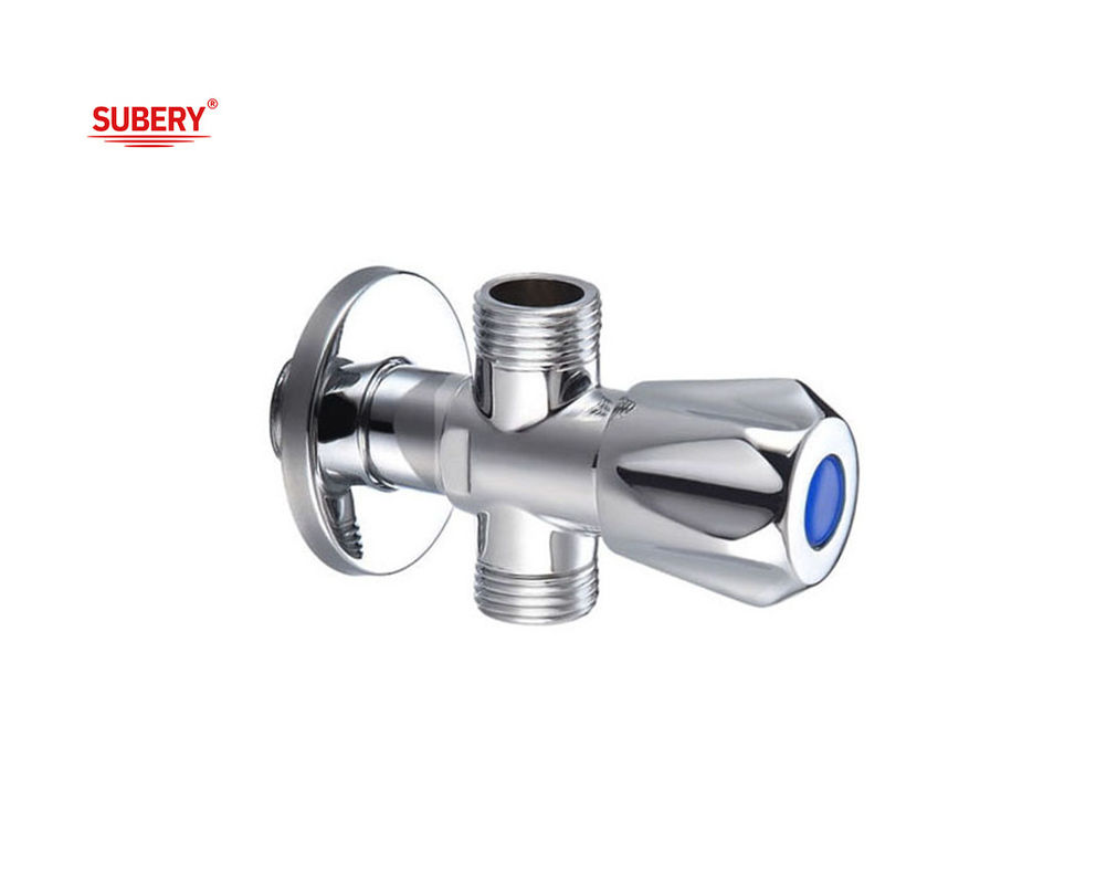 Üçgen Brass T Valve G1/2&quot; Thread Brass Body Brass Handle OEM Tuvalet için