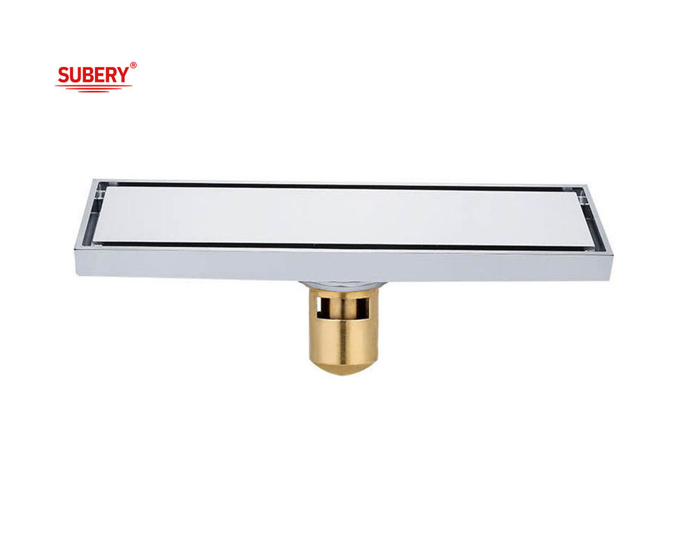 Banyo zemini için tunç uzun drenaj Chrome 200 X 800mm 300 X 800mm