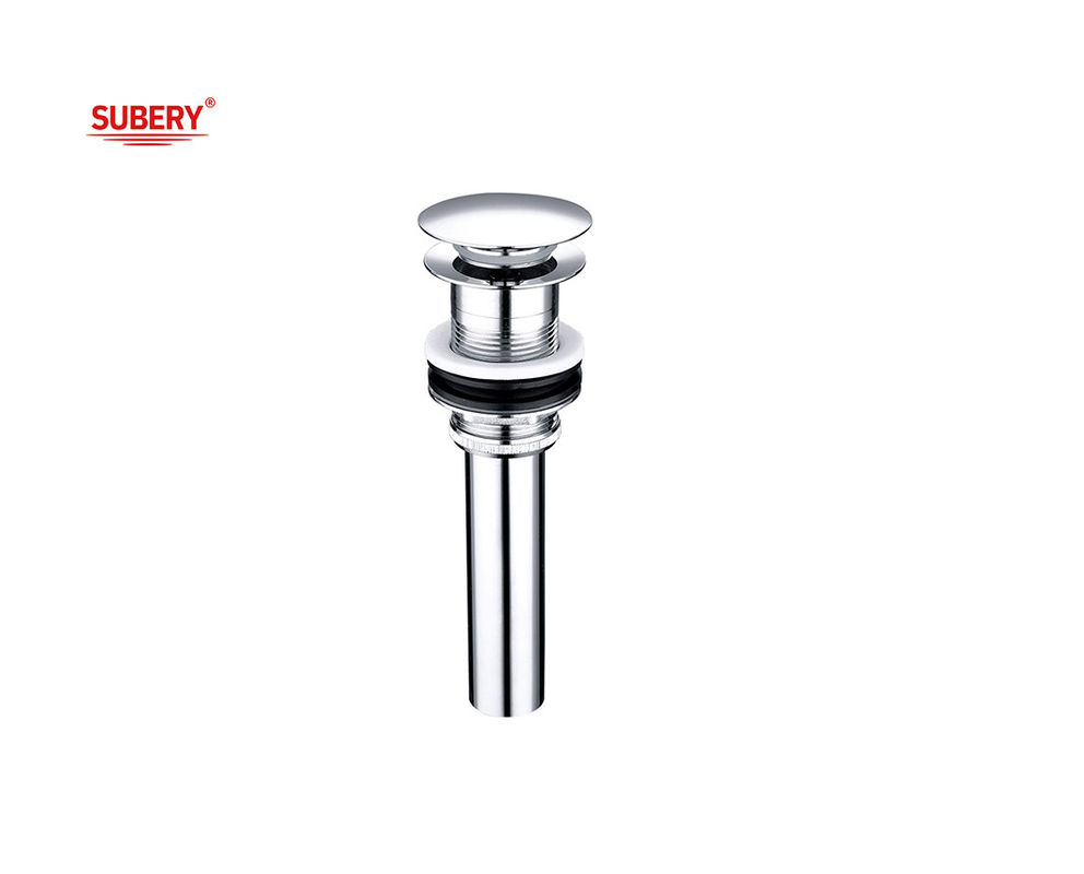 Tuvalet havuzu atıkları Chrome OEM Pop Up Drains Brass Vessel Sinks With Pipe Stopper