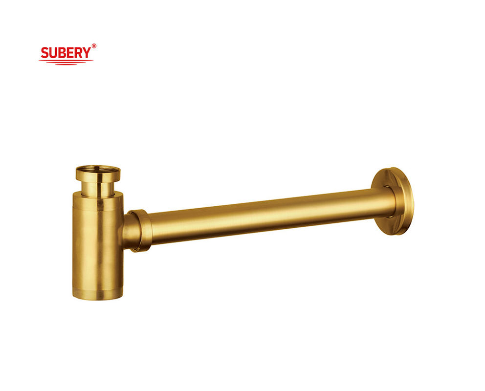Çinko Şişe Tuzak Tuvalet Lavabo Kanatlı Sifon Tuvalet Lavabo için fırçalı TI-Altın OEM