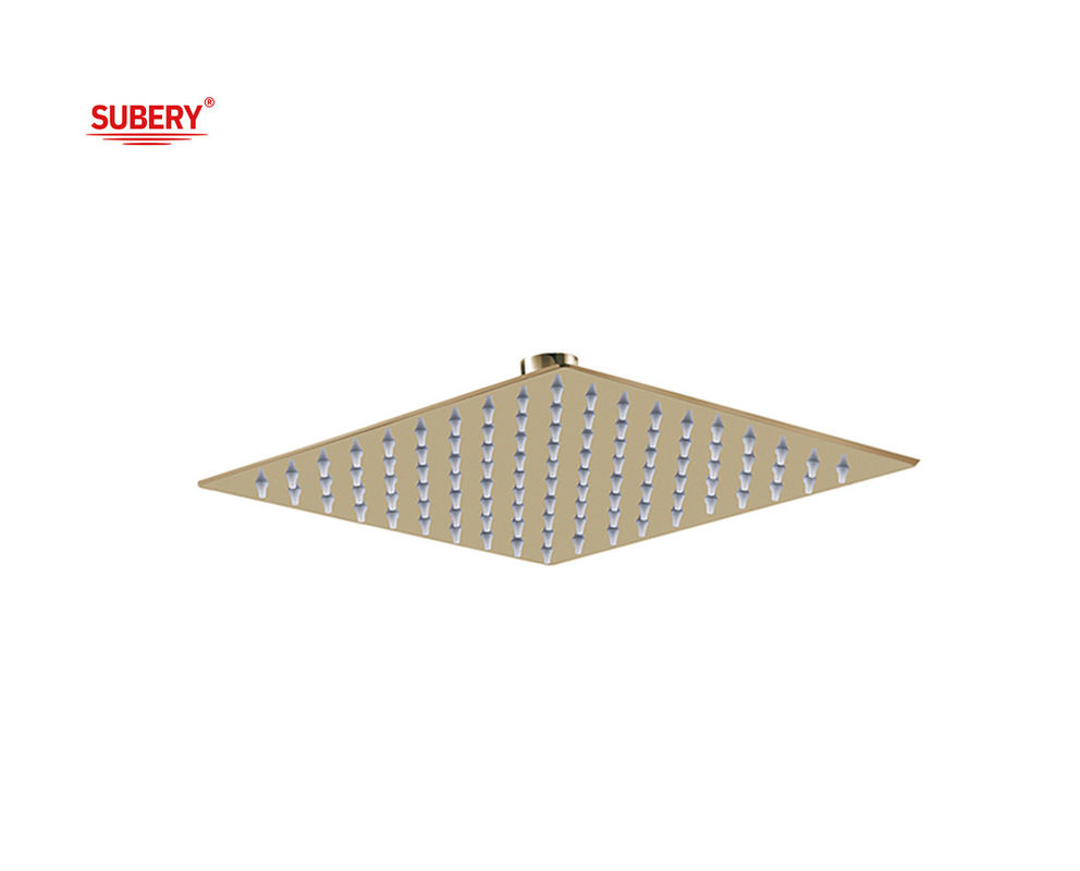 Paslanmaz Çelik Yağmur Duşu SUS304 Kare Altın Altın Renk Banyo Sütunu 8 &quot; 10 &quot; 12 &quot; OEM