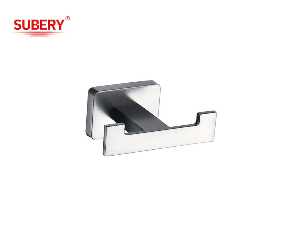Çinko Kare Çift Elbise Kanca Banyo Silahı Metal Renk OEM Tasarımı Klasik