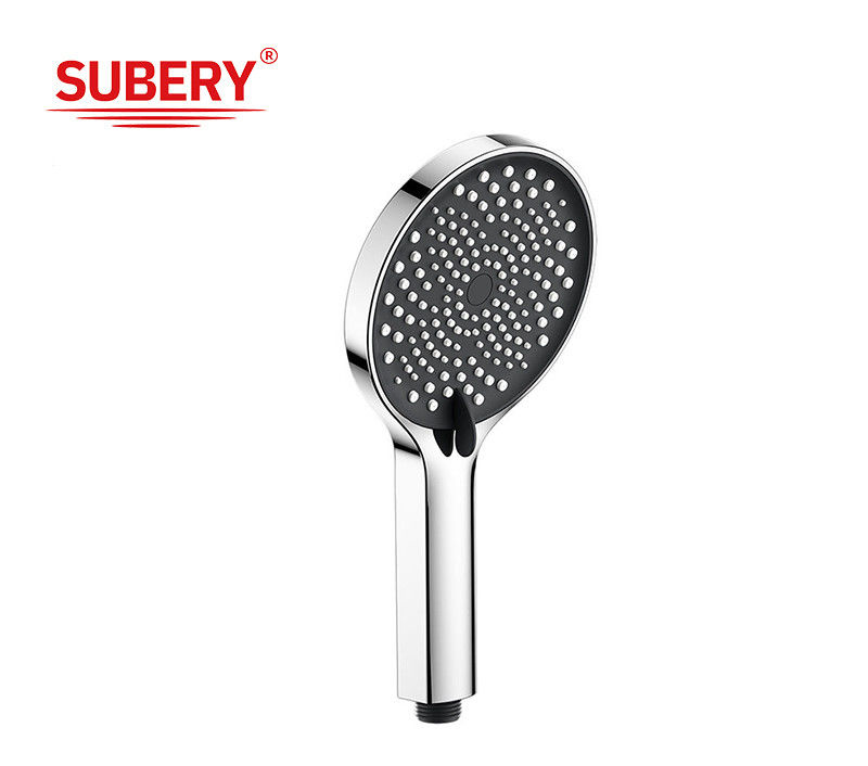 ABS plastik 3 fonksiyon el duş sütunu krom banyo yeni sıvı silikon nozel yuvarlak kolay temiz OEM